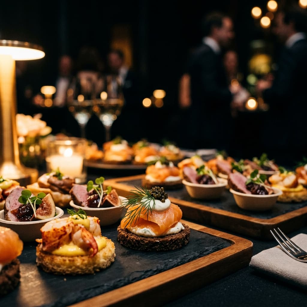 Catered food on the grounds